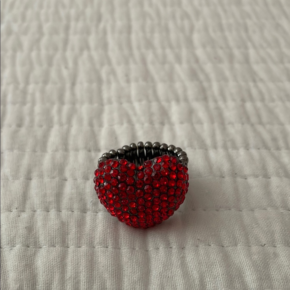 Red Heart Stretchy Ring